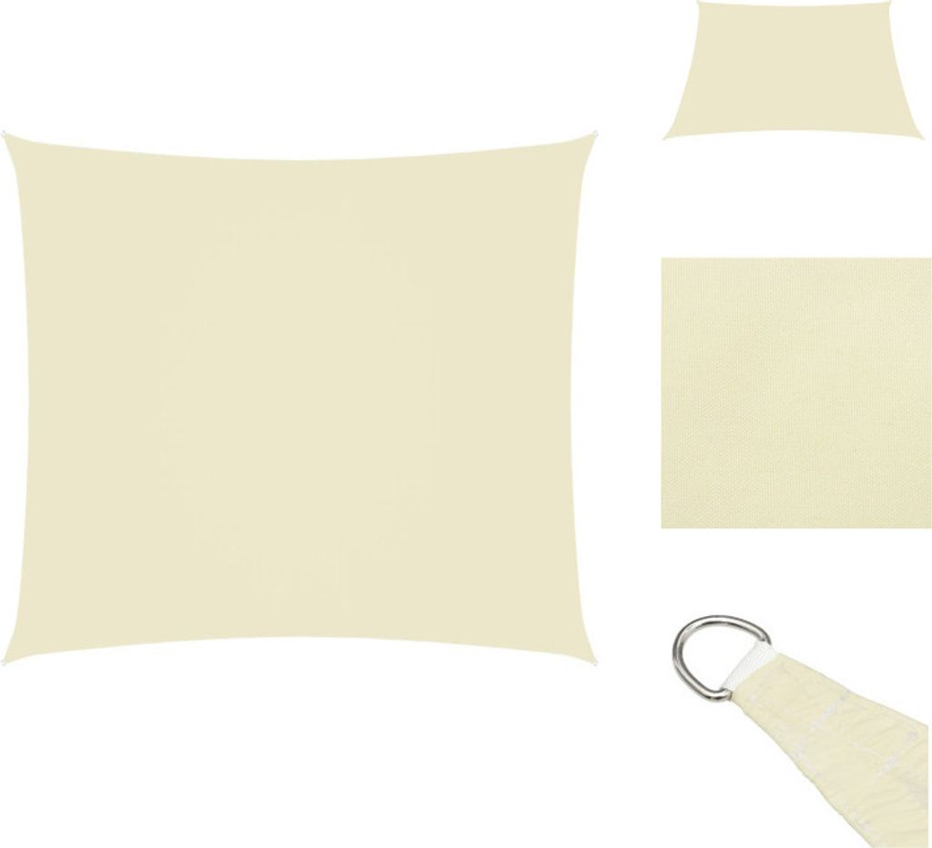 vidaXL Sonnensegel Oxford-Gewebe Rechteckig 4x5 m Creme - Sonnenschirme & Sonnenschutze