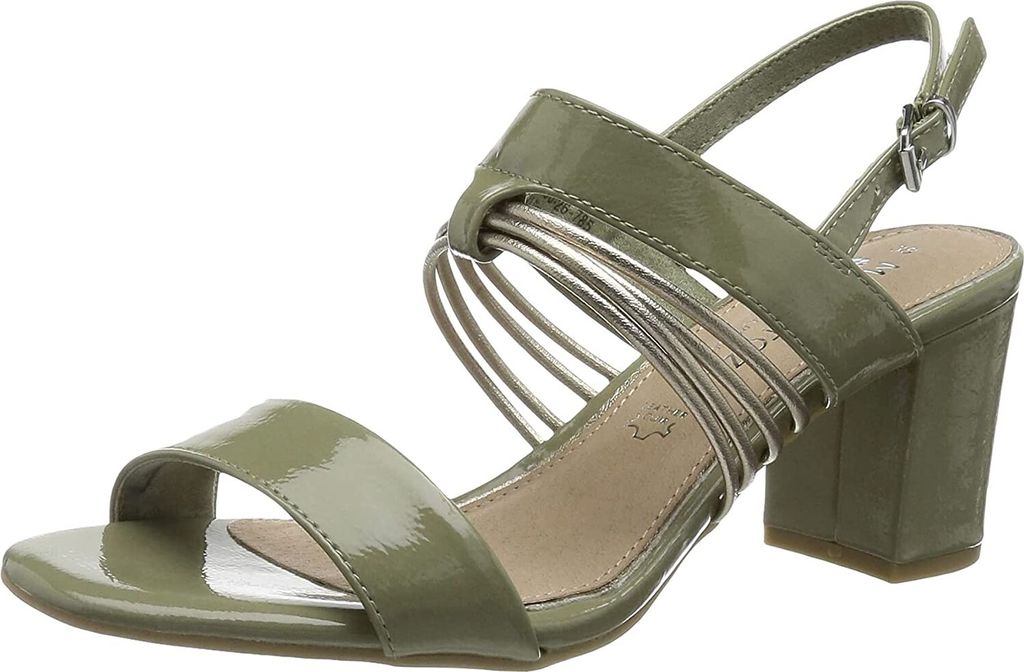 MARCO TOZZI Damen by Guido Maria Kretschmer 88300 Sandalette Sandale GMK Moos, Größe:EUR 40, Farbe:Grün (Moos Patent)