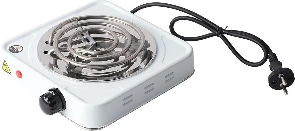 Fornello da Campeggio 1000W Compatto - Piastra Elettrica Viaggio USB/AC