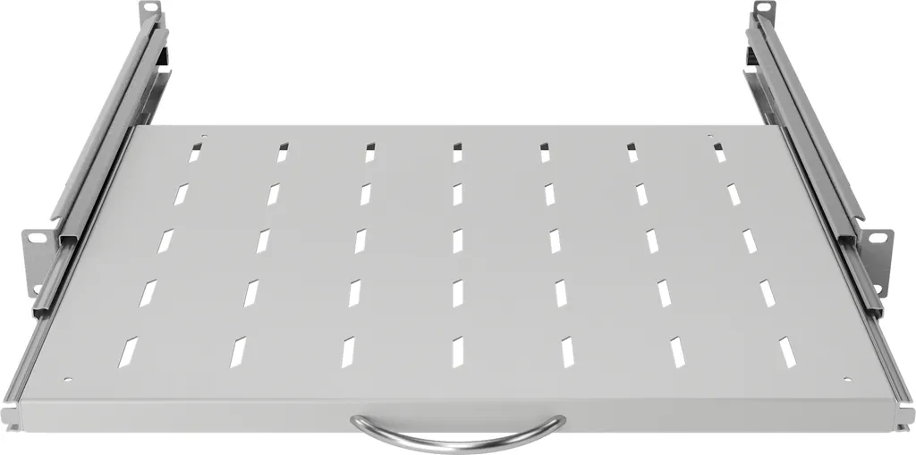 Mensola Pull-out Rack 19 pollici 1U - Soluzione Salvaspazio Grigia 350mm - 3