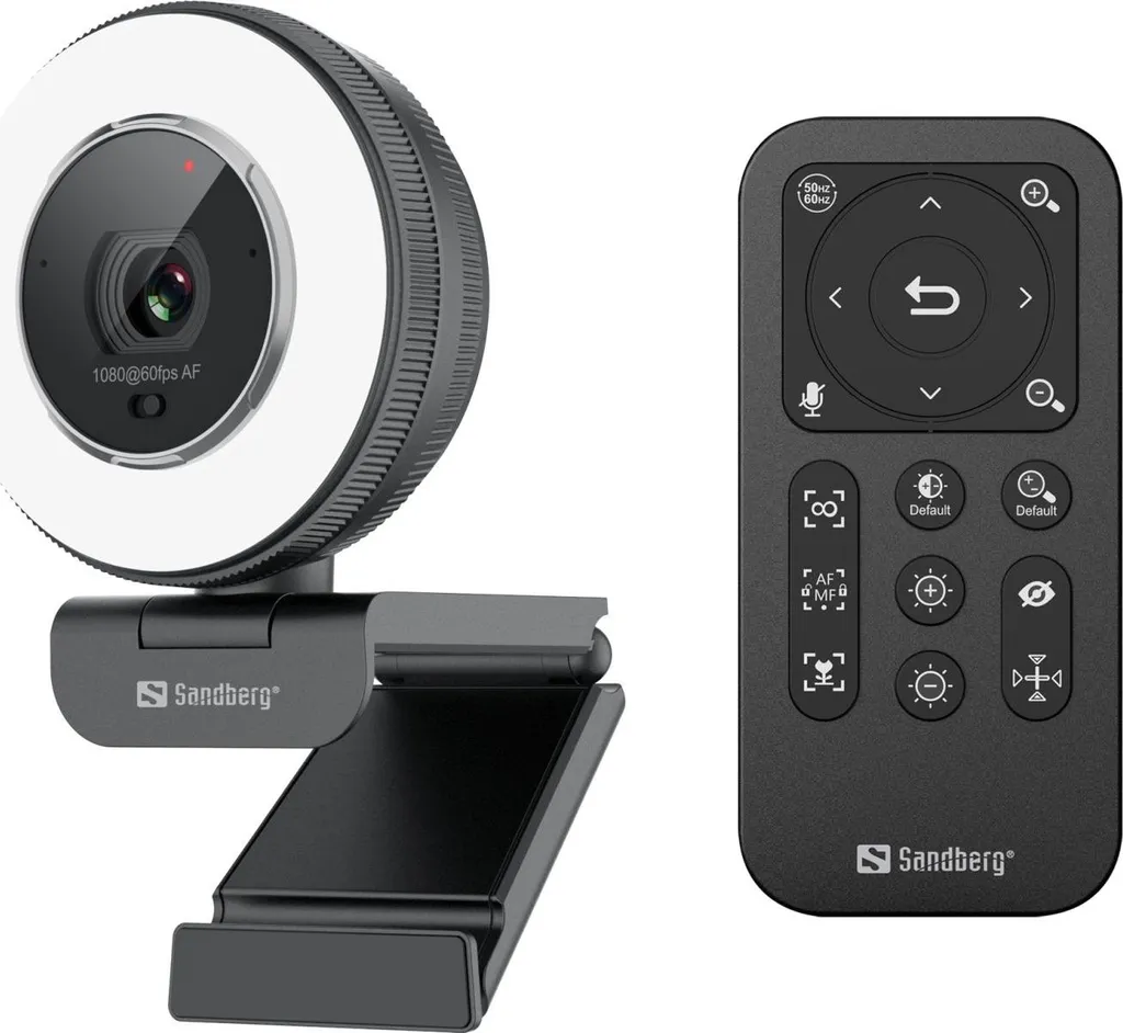 Webcam Pro Elite Sandberg - Autofocus rapide et Double Micro Stéréo