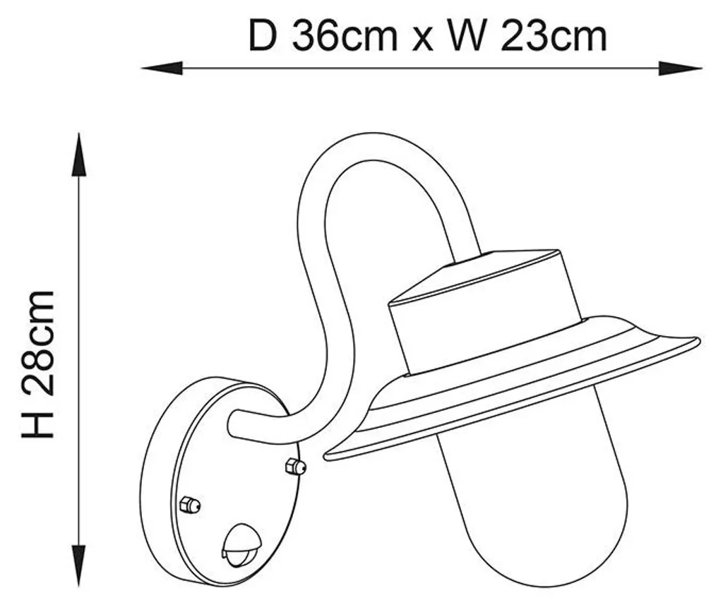 Applique noire Chesham PIR 70331 Endon, éclairage extérieur robuste - 3