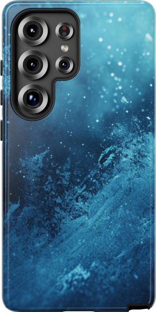 Blaues Eis- und Schnee-Design mit filmischer Textur – Hülle Kompatibel mit Samsung Galaxy S25 Ultra