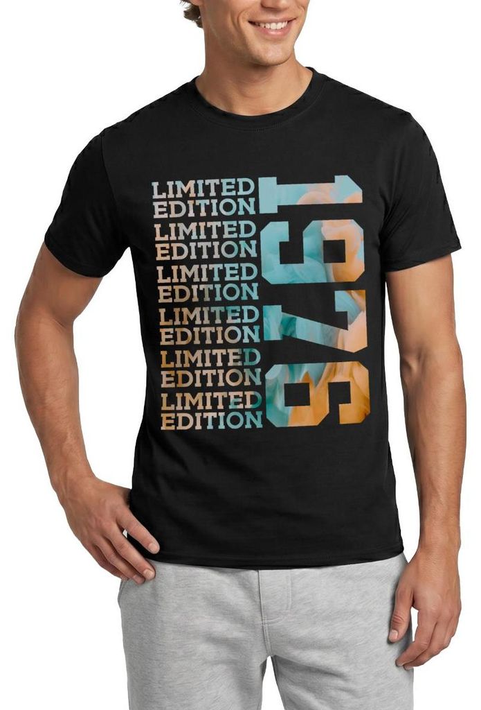 Spreadshirt 1976 Limited Edition Jahrgang Geburtstag | 50. Geburtstag Männer T-Shirt, 3XL, Schwarz