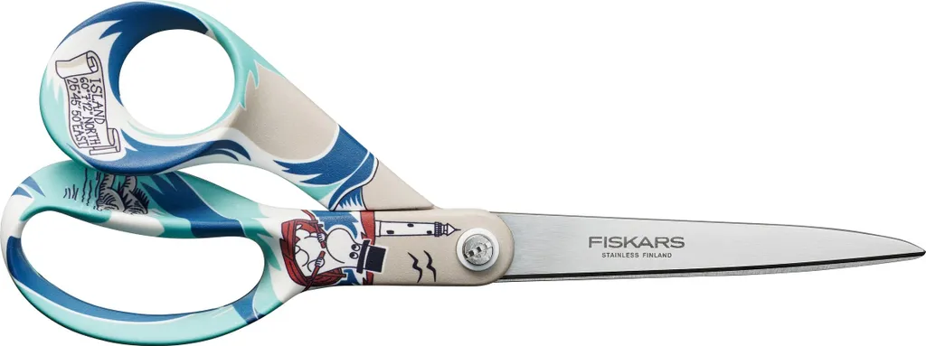 Ciseaux Fiskars Moominpappa Universels 21cm - Coupe Droite Multicolore