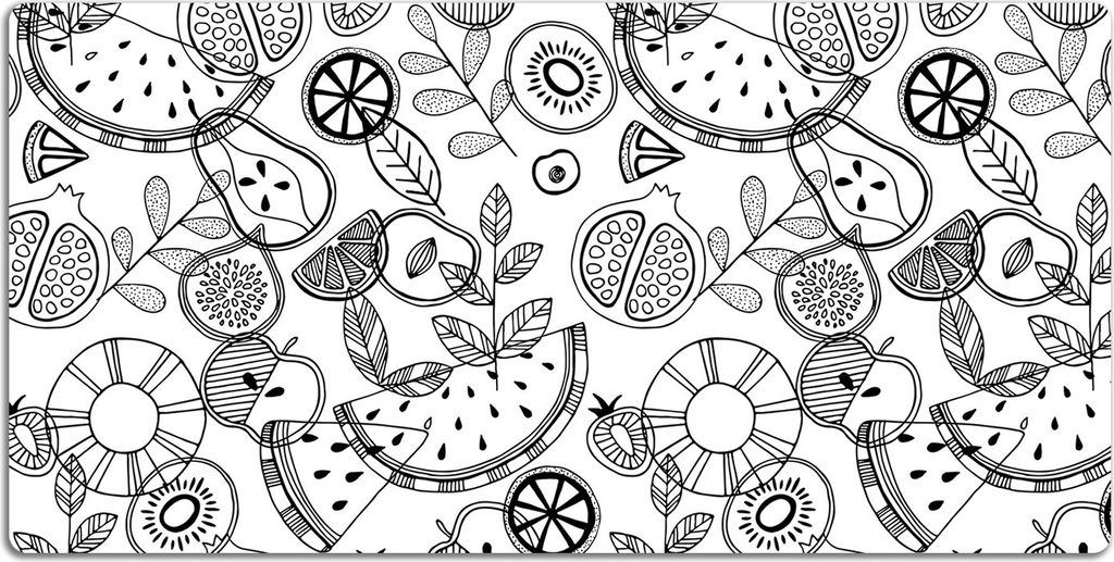 Schreibtischmatte Tischunterlage 100x50 cm Mauspad - Frucht