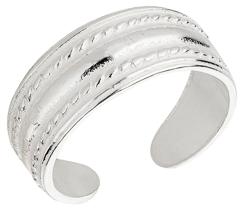 Eleganter breiter Zehenring Zehring 925 Silber Produktbild 