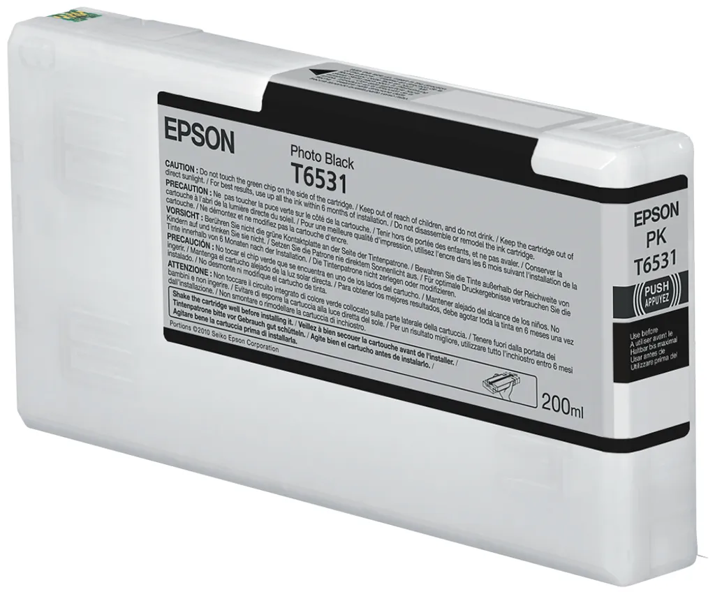Cartuccia Epson T6531 Nero Foto 200ml - Inchiostro Originale UltraChrome