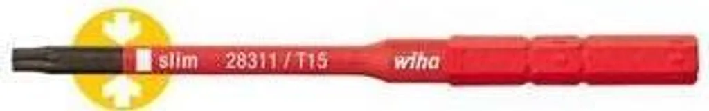 Wiha 35509 T20 slimBit VDE 75mm - Lama TORX per Elettricisti