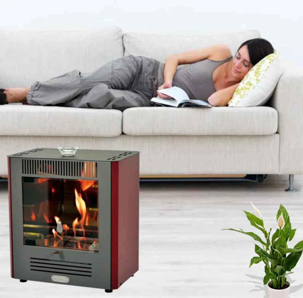 Fini le Froid avec le Poêle Mini Ruby Bordeaux : Chaleur Rapide et Sûre - 3