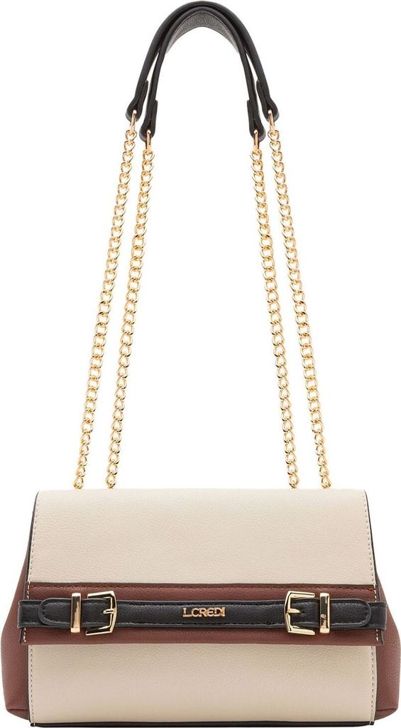 L.CREDI Umhängetasche Schultertasche Olivette Crossbodybag Cream Multi creme