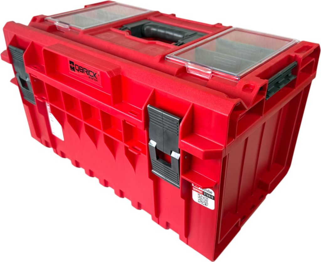 Qbrick System ONE 350 Profi RED ULTRA HD Custom Werkzeugkoffer modularer Organizer 585 x 385 x 320 mm 38 l stapelbar IP66 - alte Version