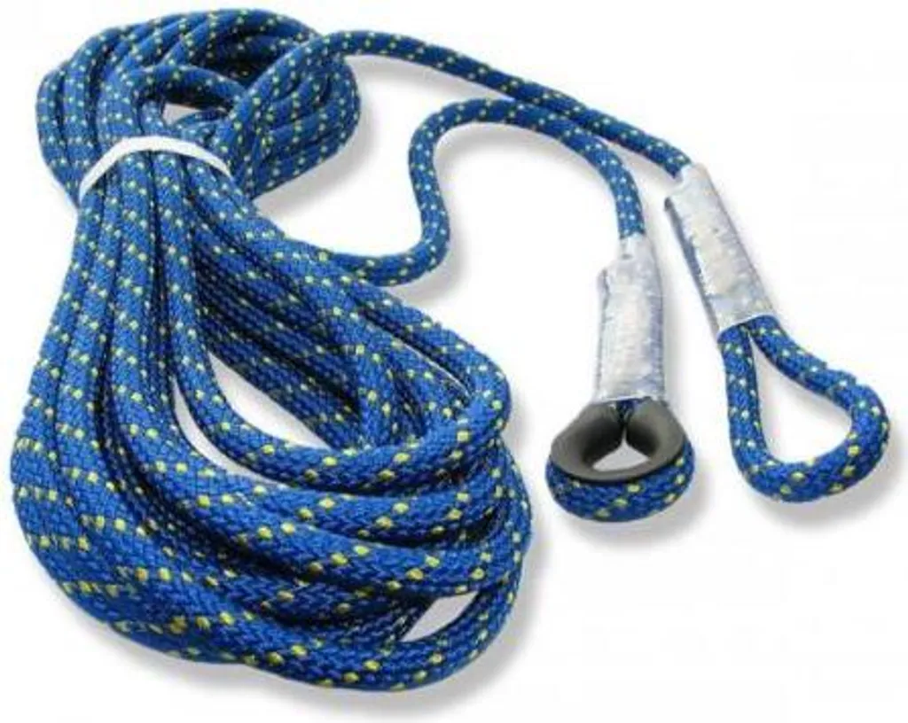 Corda Di Ancoraggio Per Barca 45,7m X 1,27cm – Doppia Treccia In Polipropilene Con Ditale E Grillo, Blu Navy