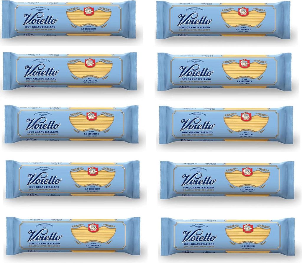 10x Voiello La Linguina n°112 Pasta 100% Italienischer Weizen 500g Teigwaren aus Hartweizengrieß Bronze-Zeichnung