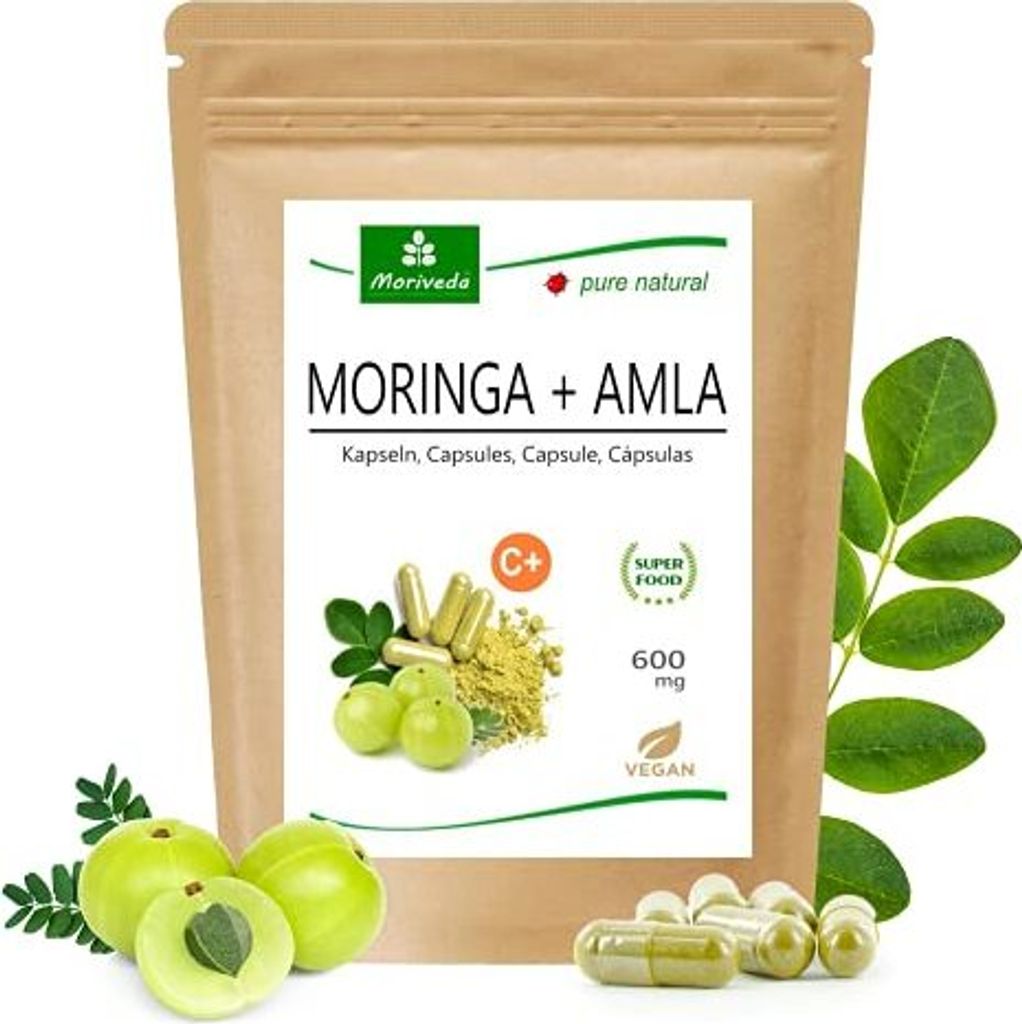 Moringa+Amla Kapseln I Immunsystem & Energie I Moringa Produktbild 