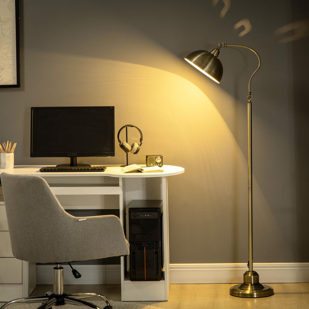 Lampa podłogowa HOMCOM, lampa podłogowa z regulowanym Zdjęcie produktu 