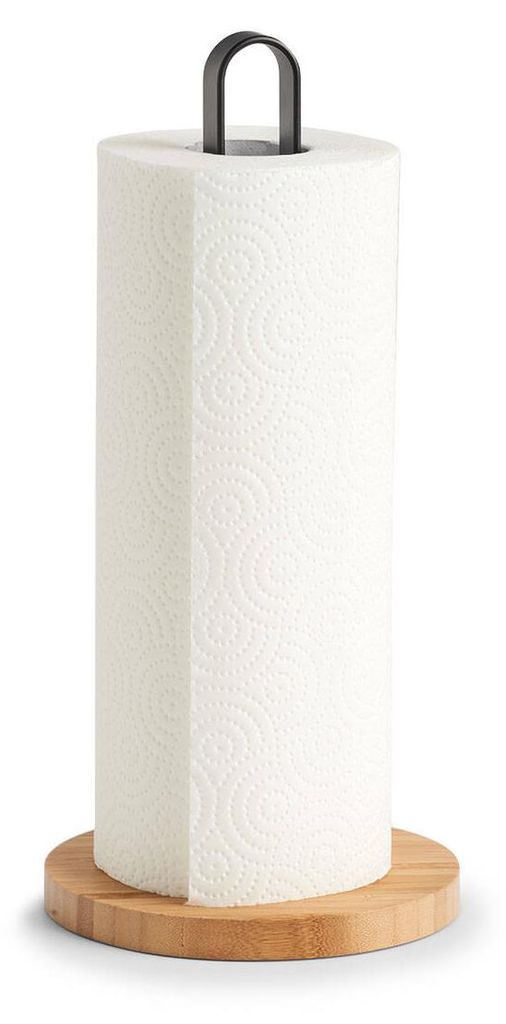 Küchenrollenhalter mit Bambussockel, Ø 15 x 31,5 cm Produktbild 