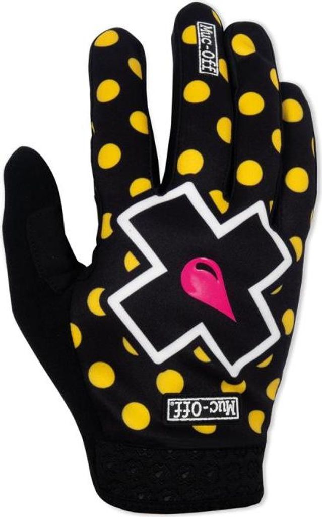 Muc Off MTB Gloves, Yellow/Polka, XL
