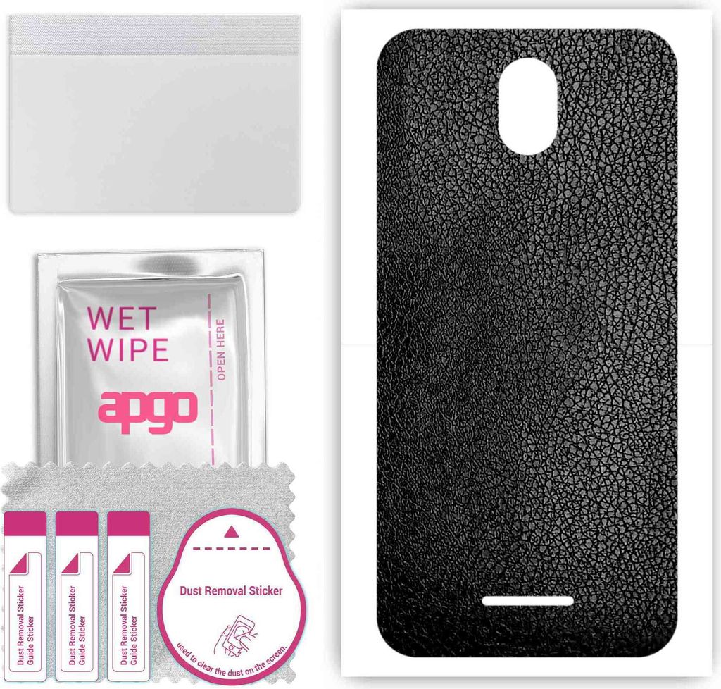 apgo Rückseite Schutzfolie, Skin, kompatibel mit TP-Link Neffos C5s, Hinten Displayschutzfolie aus Vinylfolie, kratzfest, einfache Montage - Schwa...