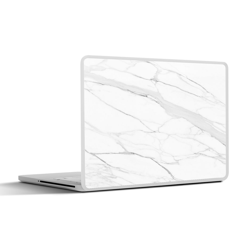 MuchoWow Laptop Aufkleber Sticker Cover Marmor - Weiß - Linie - Muster - Luxus - Marmoroptik 36.5x27.5 cm - Laptop-Sticker
