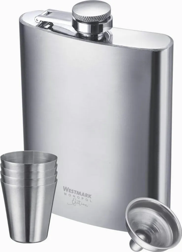 Westmark Delano Set Fiaschetta + 4 Bicchieri Mendo per Feste