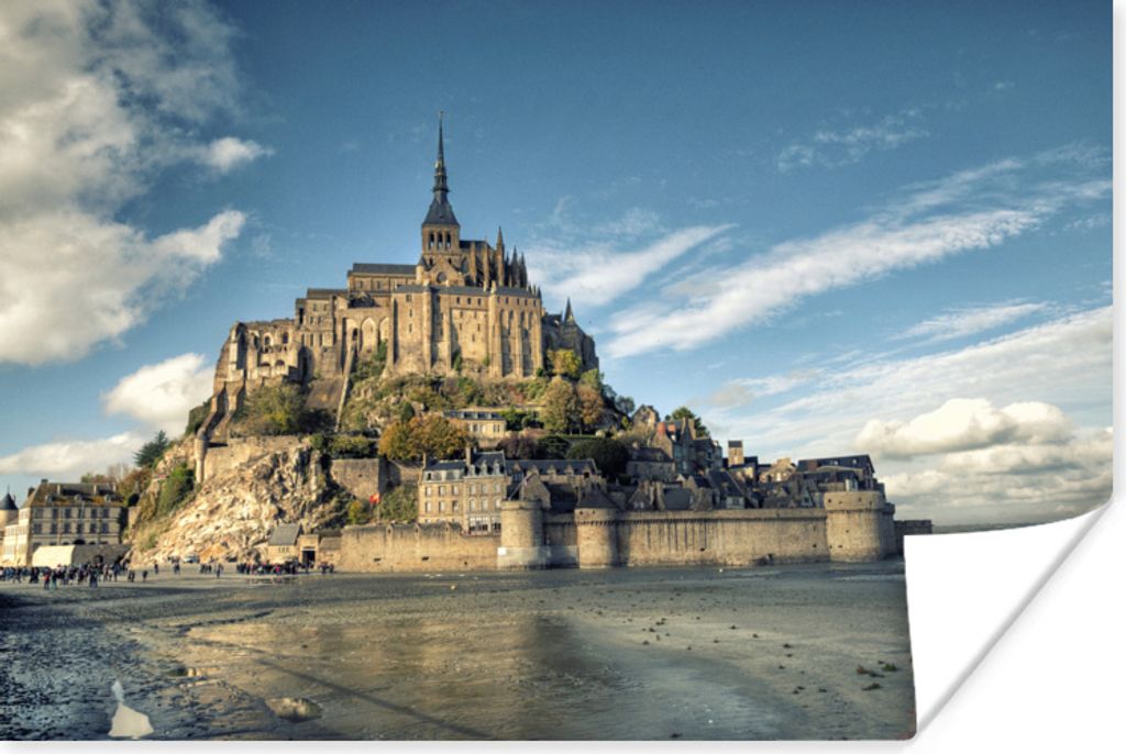 MuchoWow Poster Schloss - Frankreich - Wasser 120x80 cm - Bilder