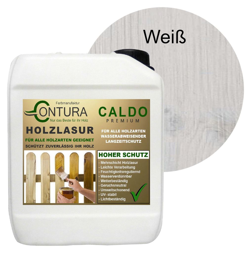 2,5Liter  - Holzlasur Dickschichtlasur Set + Pinsel 2in1 Produktbild 