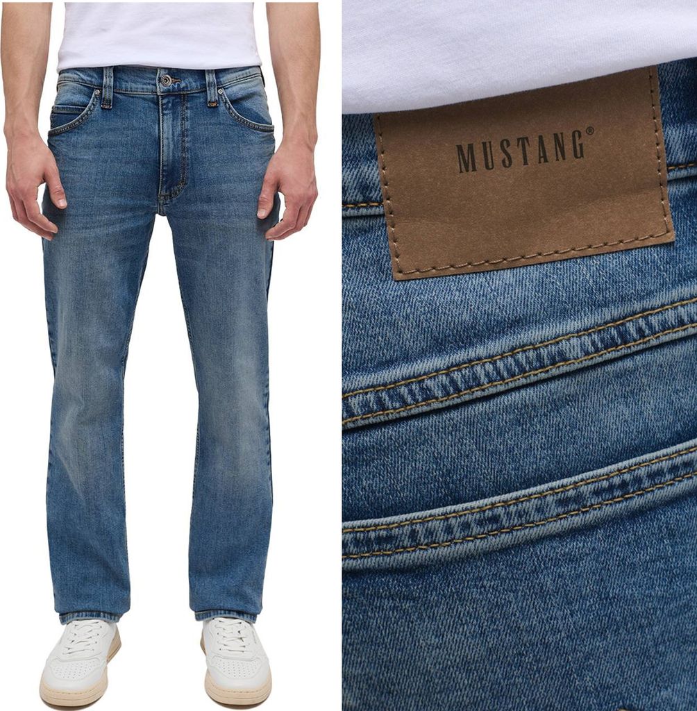 MUSTANG, Herren Jeanshosen, Straight fit, TRAMPER STRAIGHT, W38 L30, Blau, Jeans, baggyjeans, buggy