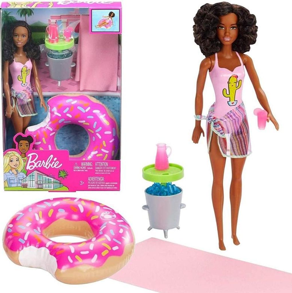 Mattel Barbie Puppe, Brünette und Poolparty, GHT21