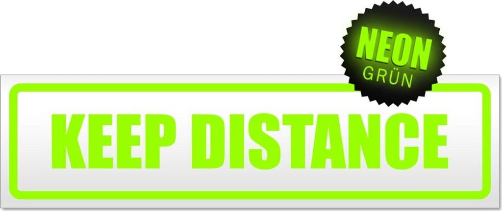 Keep Distance Magnetschild Schild magnetisch