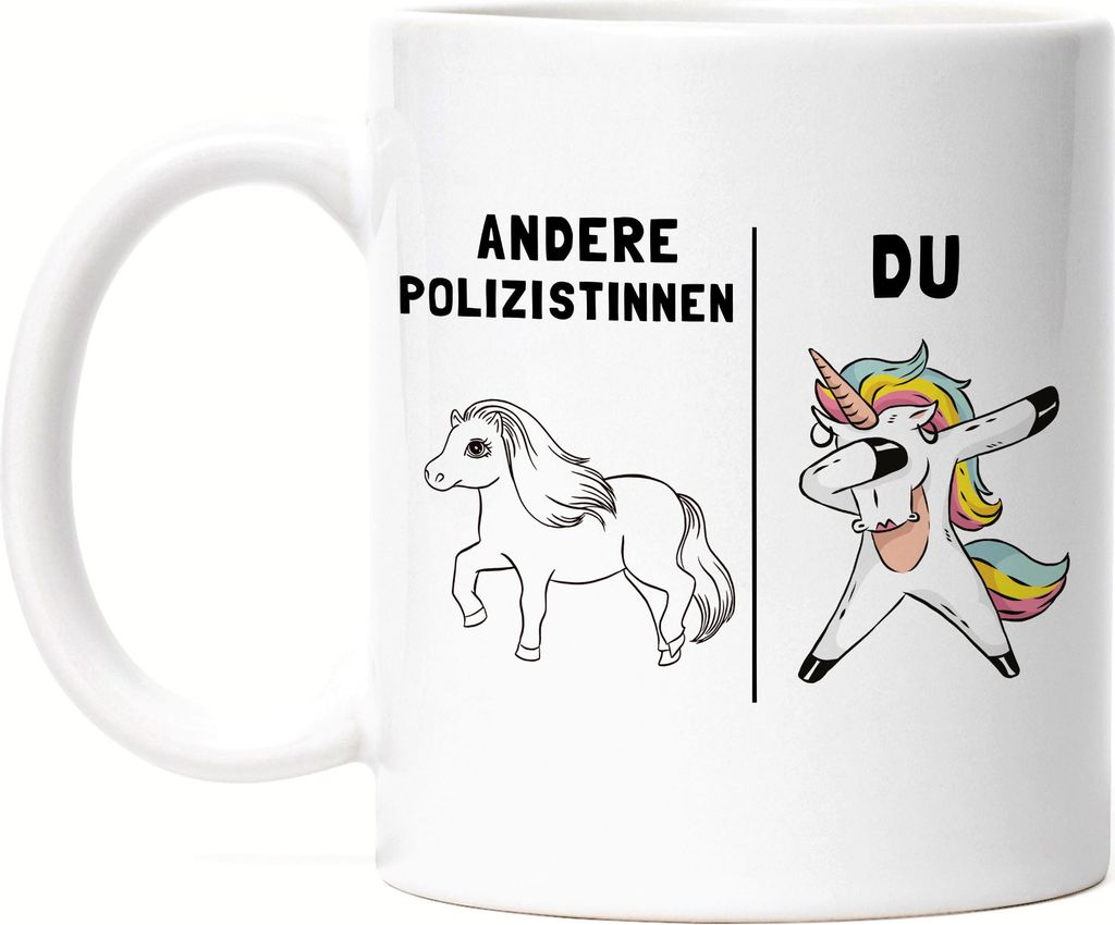 Andere Polizistinnen Du Tasse Lustig Polizistin Polizei Einhorn Spruch Kollegin Abschiedsgeschenk Dankeschön Abschluss
