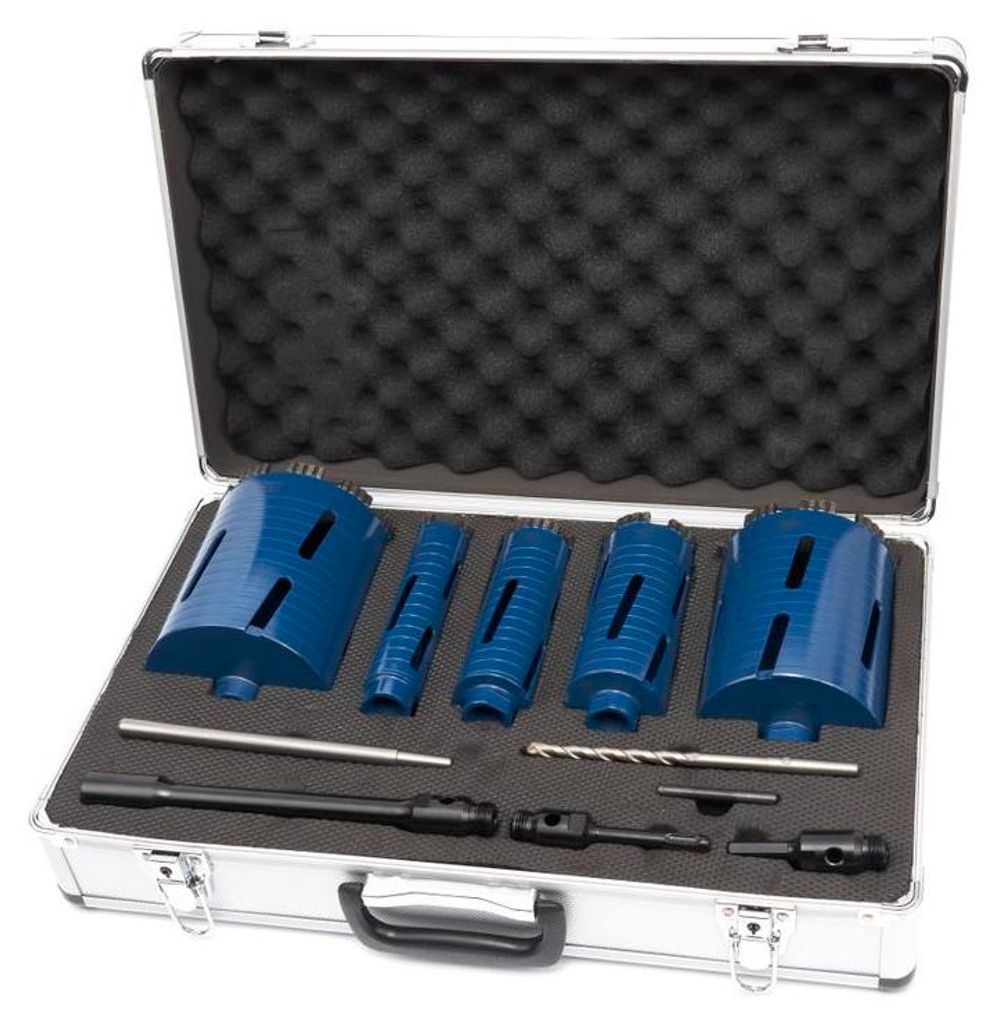 HBM Diamantbohrer-Set 38 / 52 / 65 / 117 / 127 mm, 11-teilig