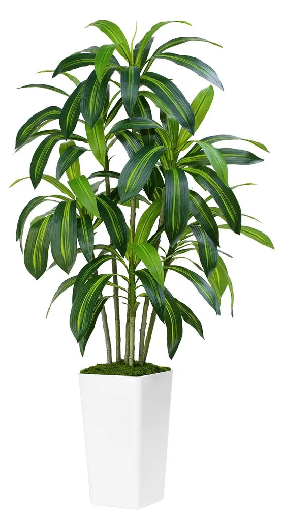 Plante artificielle réaliste Dracaena 150 cm avec cache-pot