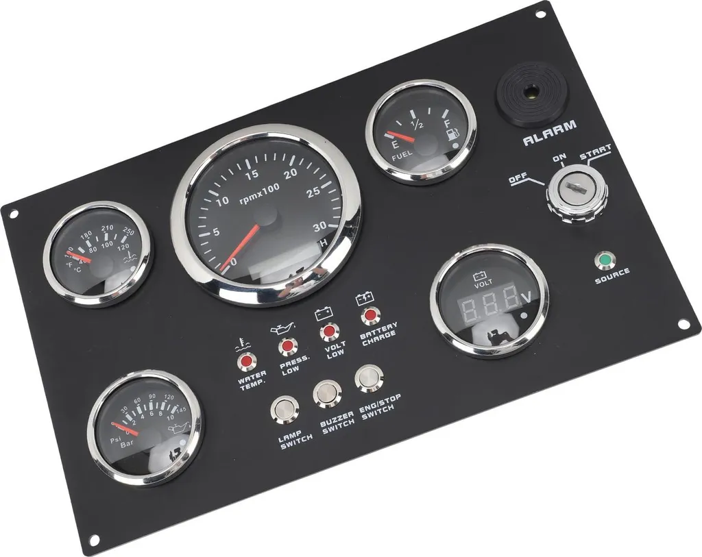 Combiné d'instruments de navigation 24V 85mm avec compte-tours et LED - 3