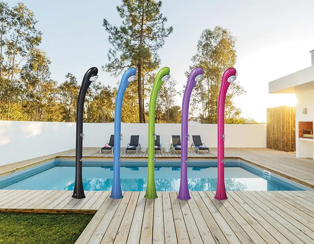 Douche solaire Formidra So Happy 28L verte pour jardin et piscine extérieure