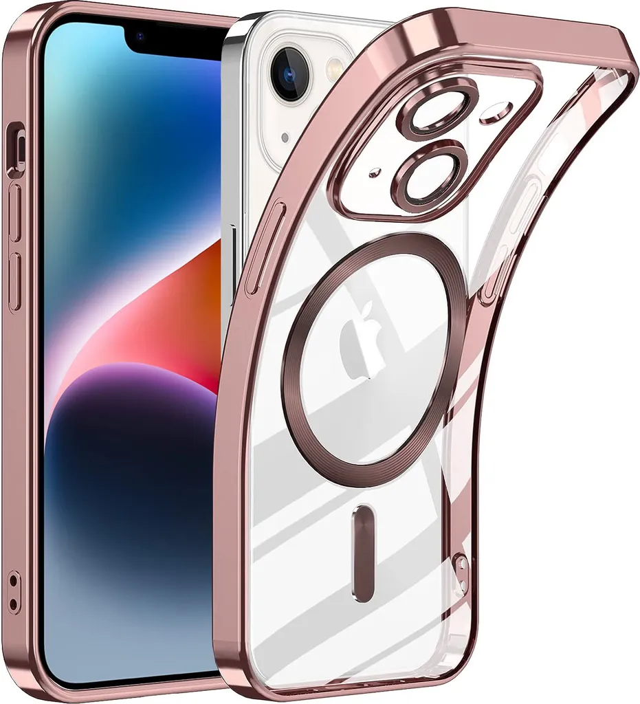 Cover iPhone 15 Plus Rosa MagSafe - Protezione Totale Fotocamera