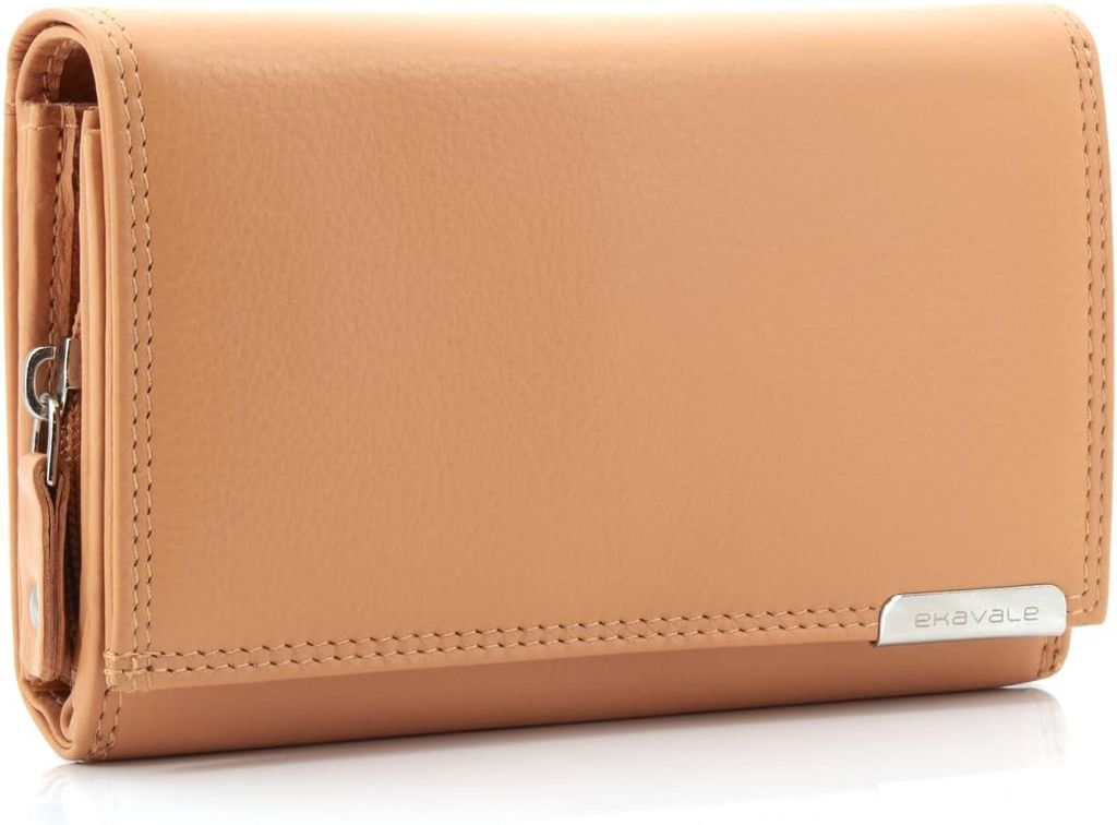 Geldbörse Damen Leder mit RFID-Schutz, 25 Fächer, Portemonnaie Lang, Rindsleder, Stilvolles Design, Sicher, Großzügig für Karten, Geld & Dokum...
