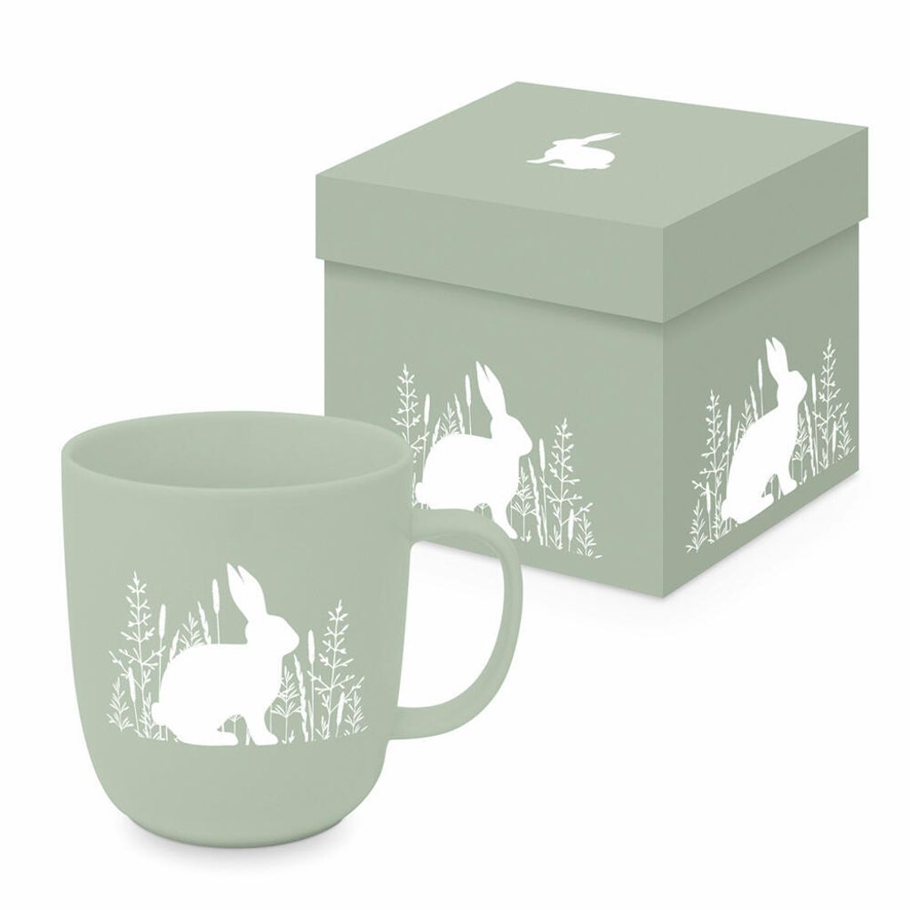 PPD Pure Easter Green Matte Mug, in Geschenkbox, Henkelbecher, Kaffeebecher, Becher, Tasse, New Bone China, 400 ml, 161400878