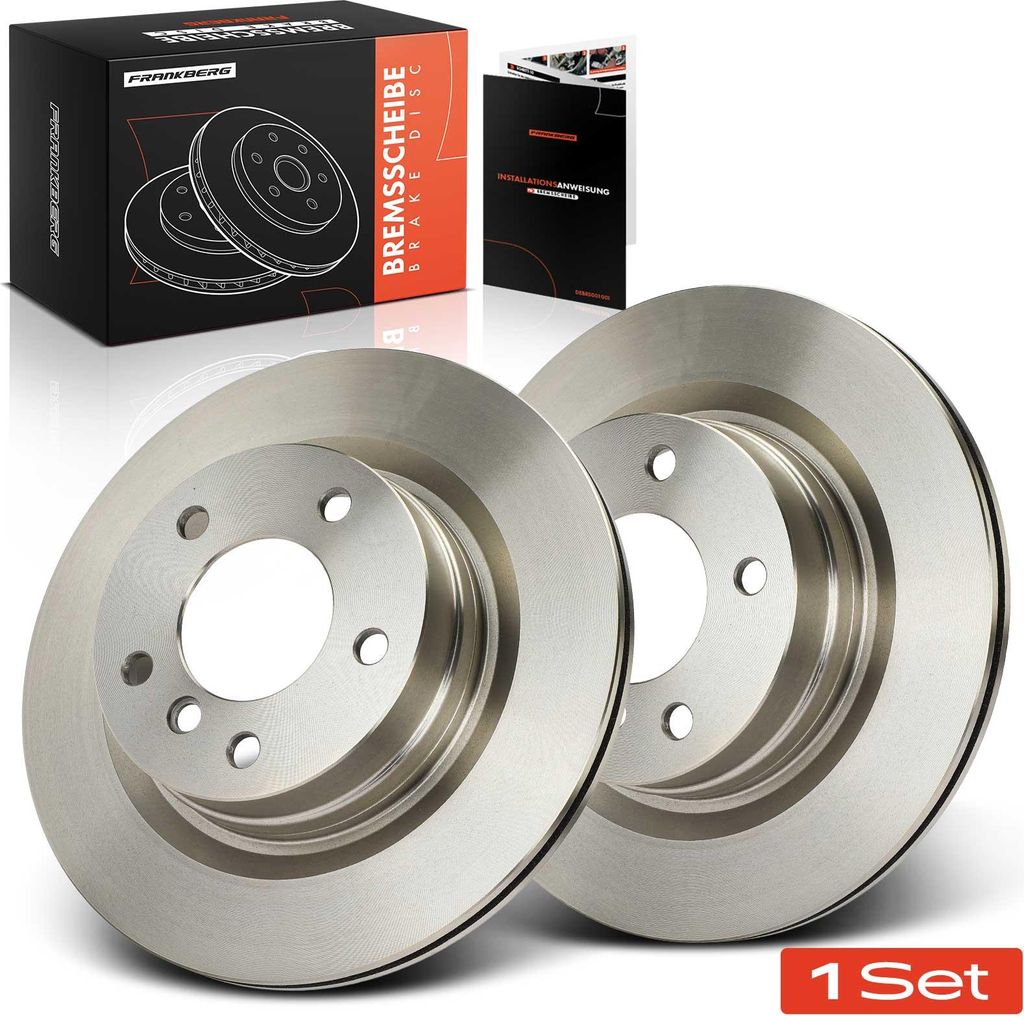 Frankberg 2x Bremsscheiben Hinterachse für BMW E81 E87 F20 F21 F23 F22 F87 E90 F30 F80 2004-2021