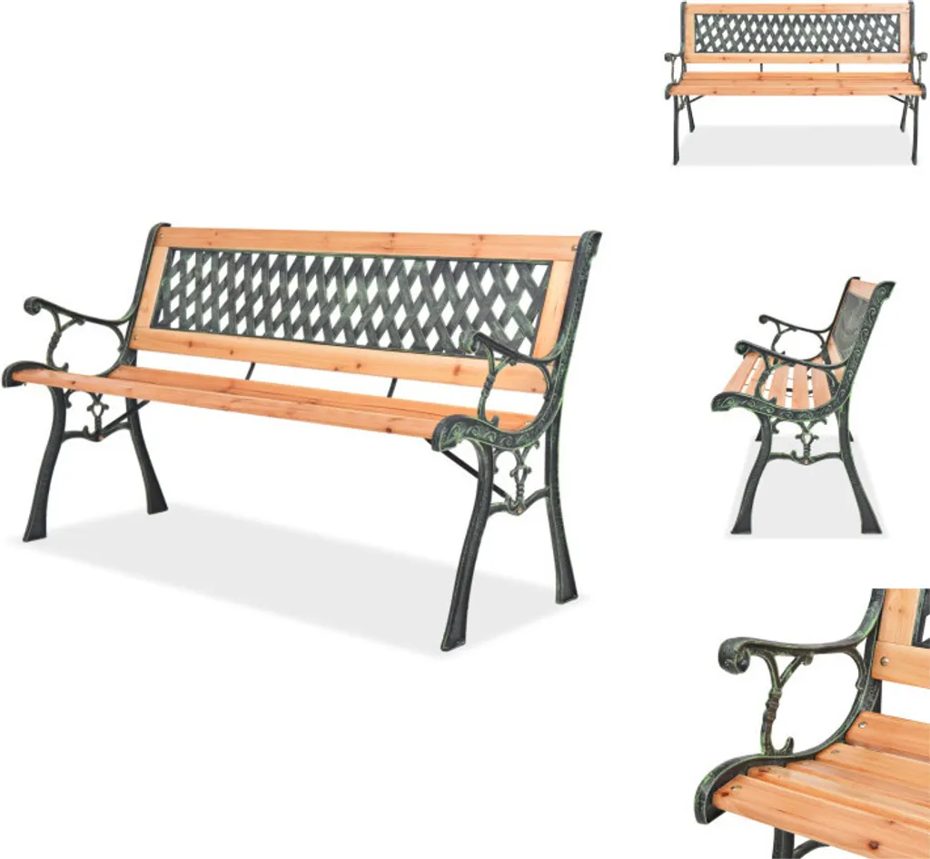 Panca Outdoor 122 cm Legno e Ghisa - Look Instagrammabile