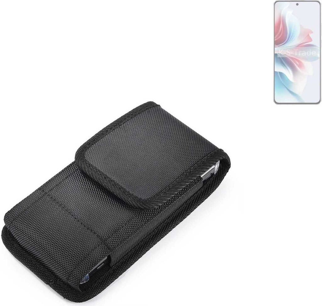 Holster Gürteltasche kompatibel mit Oppo Reno11 A Holster Gürtel Tasche wasserabweisend Handy Hülle Schutz Hülle Outdoor schwarz K-S-Trade