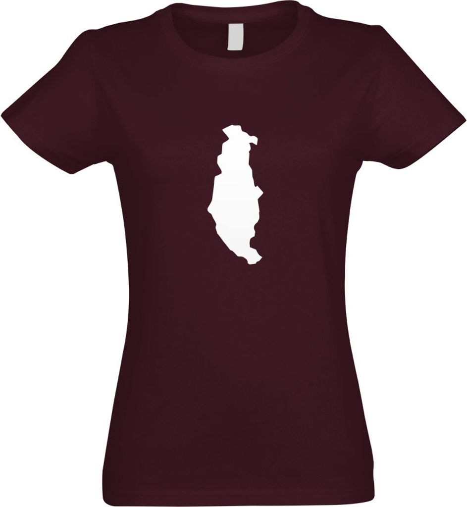 Kiwistar - T-Shirt tailliert - Damen - Burgund - Golanhöhen - Ramat haGolan - mit Motiv Bedruckt - Funshirt Design - Sport - Freizeit - Damen - XL
