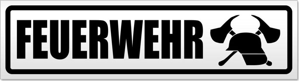 Feuerwehr 2 Magnetschild Schild magnetisch