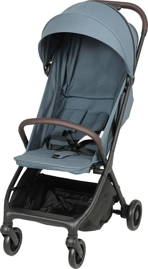 Poussette bleu marine avec dossier et repose-pieds réglables - Modèle B20