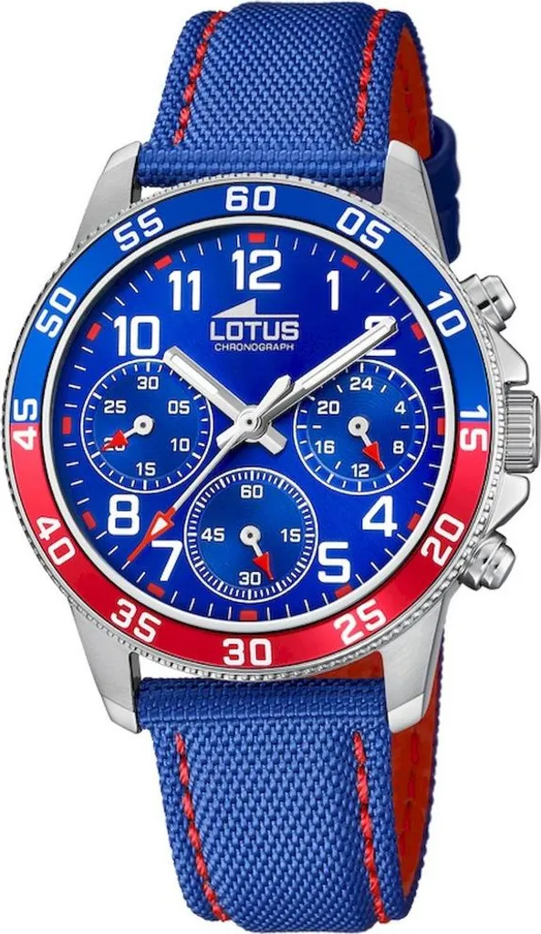 Orologio Lotus Junior 18581/4: Cronografo Bambino Blu in Acciaio e Pelle