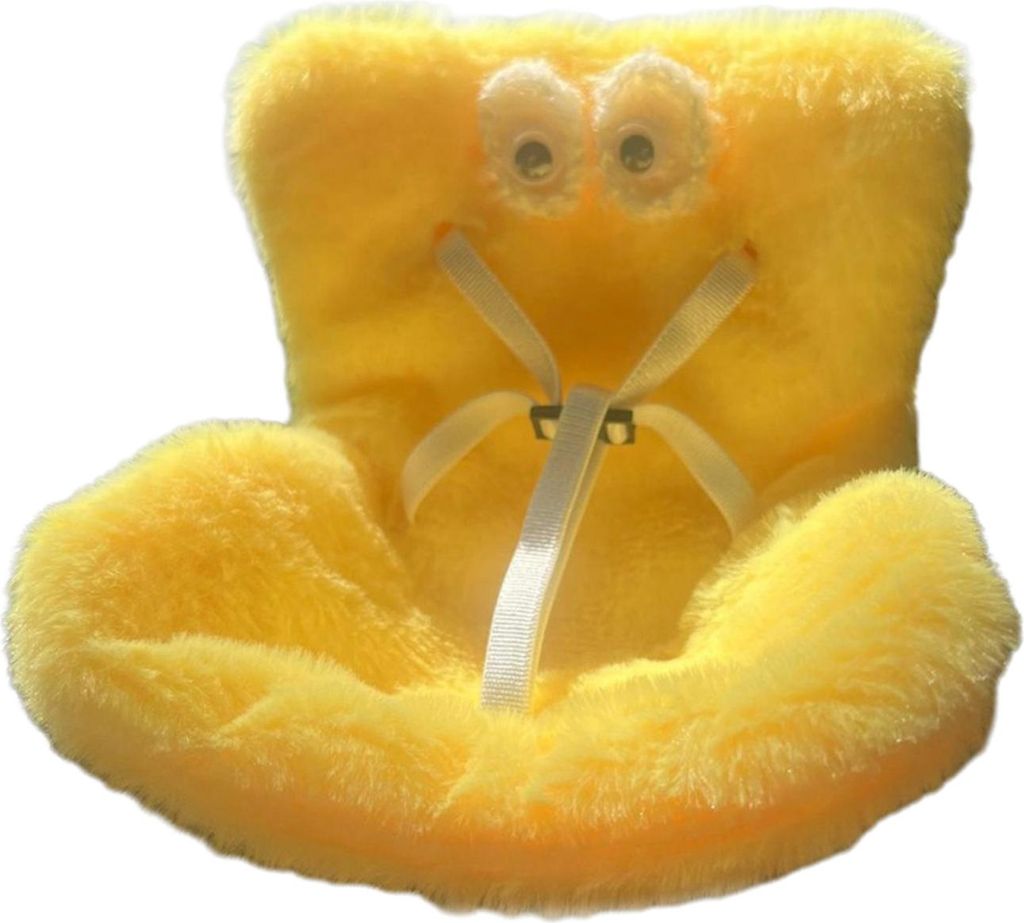 Auto-Sicherheitssitz für Puppen, dekorativer Sofasitz mit pelzigem Kissen und Kopfstütze für die Lüftungsschlitze im Auto, Dekoration zur Präs...