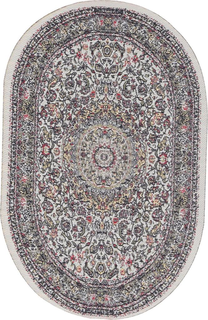 1/12 Miniaturteppich Mini Vintage Webteppich Puppenhaus Dekoration Zubehör Oval B02 Beige