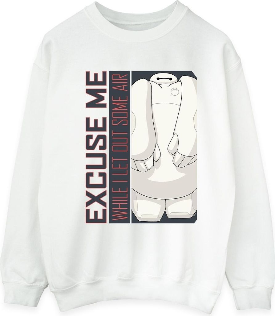 Disney - "Big Hero 6 Excuse Me Some Air" Sweatshirt für Herren BI15364 (M) (Weiß)