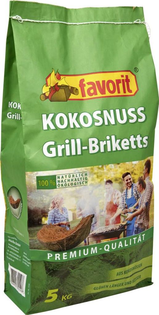Favorit Kokos Grillbriketts 5 kg Produktbild 
