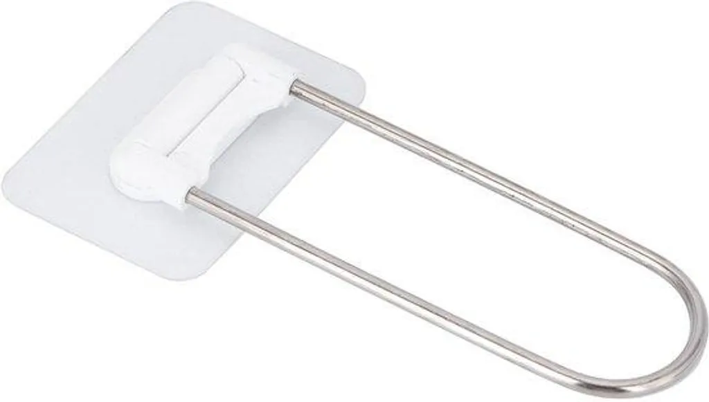 Porte-vêtements mural sans perçage avec adhésif puissant blanc mat